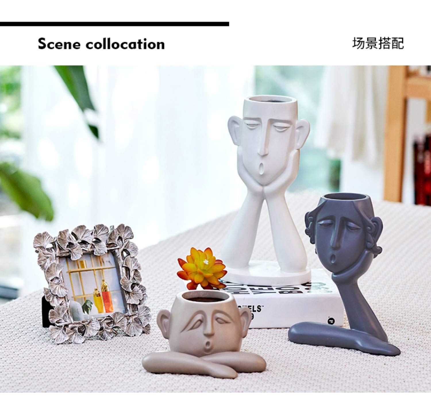 Buy GAOBEI Bust Sculpture Resin Statue Figurine Home Decorations
